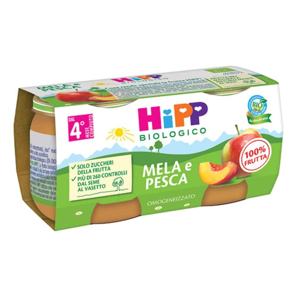 hipp hipp bio omog mela/pesca 2x80g - foto 1