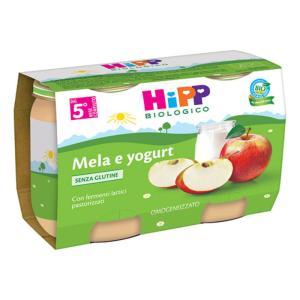 Omogeneizzato biologico mela e yogurt per bambini - 2 vasetti da 125 g, ideale dal 5° mese, senza glutine e senza aromi aggiunti