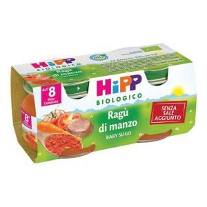 Sugo di ragu di manzo biologico per bambini 2 vasetti da 80g, senza sale e aromi, ideale da 8 mesi