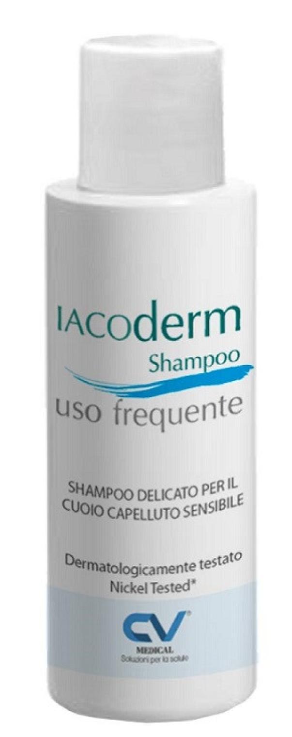 iacoderm shampoo uso frequente 250 ml per cute sensibile con aminoacidi, zuccheri, estratto di camelia japonica e aloe vera gel - foto 1