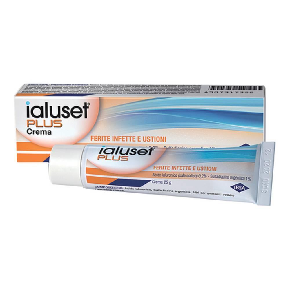 ialuset crema cicatrizzante ialuset plus 25g per trattamento ferite infette e ustioni, efficace contro infezioni dermatologiche - foto 1