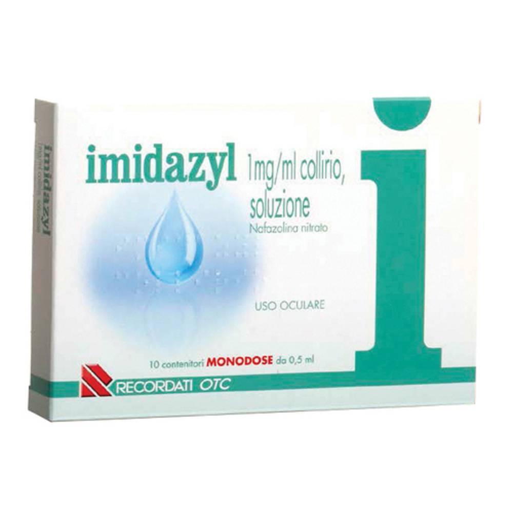 imidazyl collirio decongestionante e antiallergico con nafazolina nitrato - imidazylcoll flacone 10ml 0,1% per congiuntiviti e irritazioni oculari - foto 1