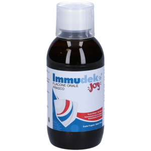 Complemento alimentare liquido immudek joy fragola 200ml con resveratrolo, arginina, vitamina d e zinco per il sistema immunitario
