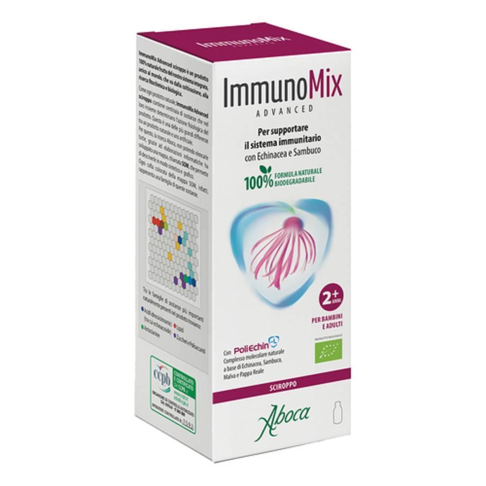 aboca integratore alimentare immunomix advanced sciroppo naturale per supporto al sistema immunitario con echinacea e sambuco per bambini e adulti - foto 1