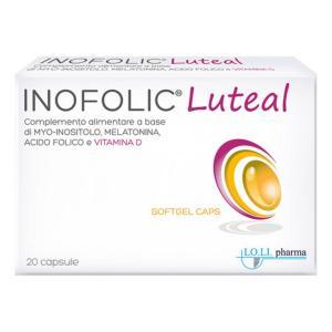 Integratore alimentare  luteal con myo-inositolo, melatonina, vitamina d e acido folico - 20 capsule molli per supporto alla fertilità