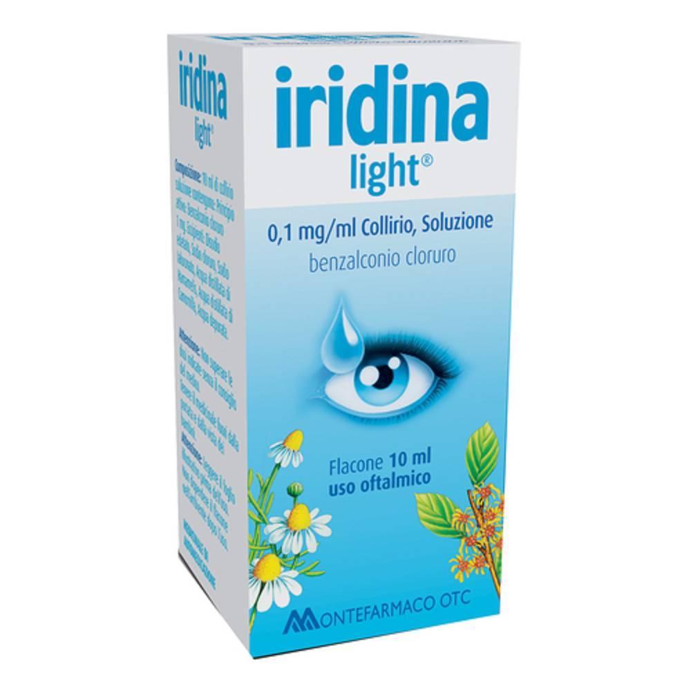 iridina collirio iridina light 10ml 0,01% per la disinfezione della mucosa oculare e il trattamento degli occhi irritati - foto 1