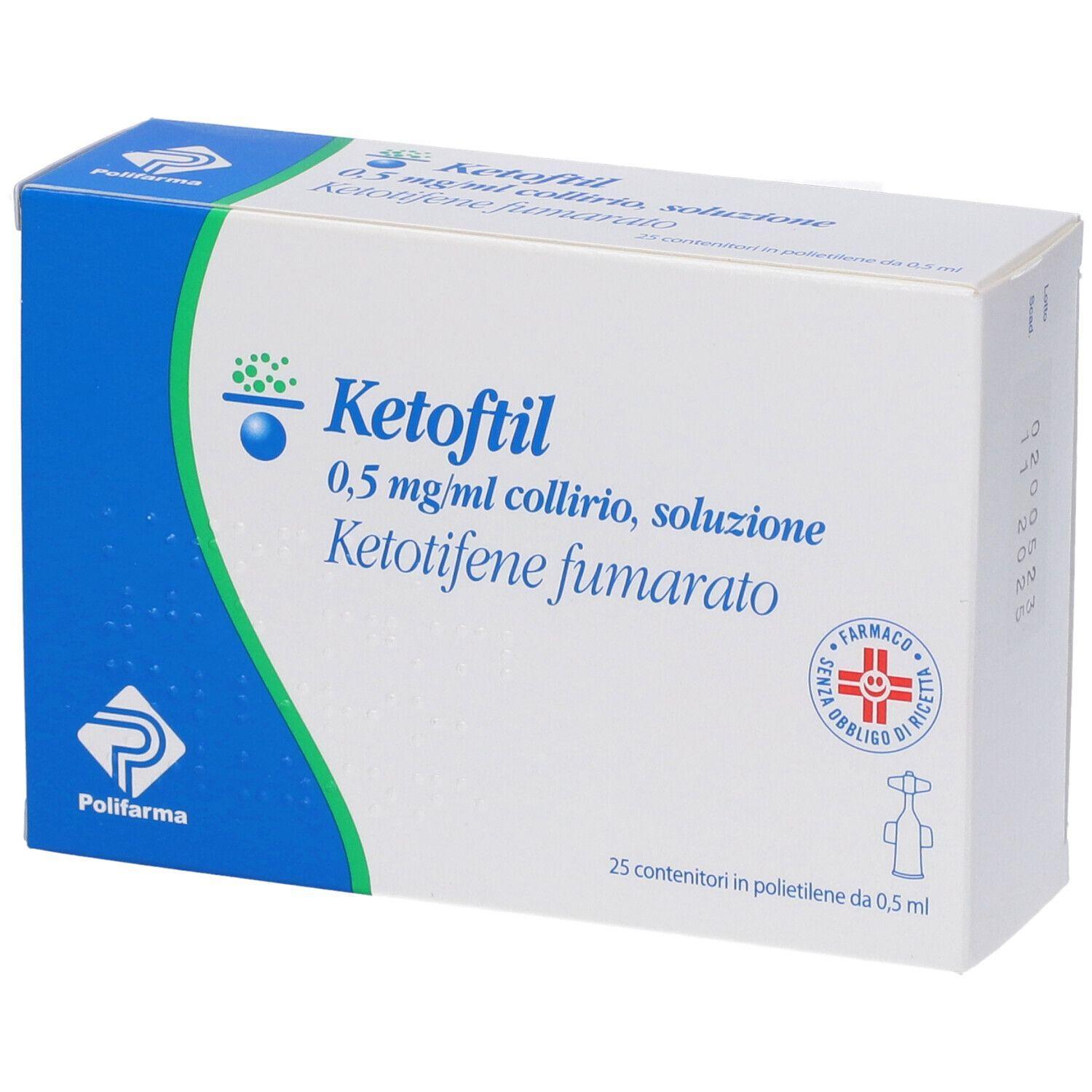 ketoftill collirio e gel oftalmico ketotifene 0,5 mg/ml - trattamento antiallergico per occhi sensibili 10 ml - foto 1