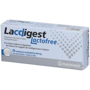 Integratore alimentare di lattasi  lactofree 30 compresse masticabili per migliorare la digestione del lattosio