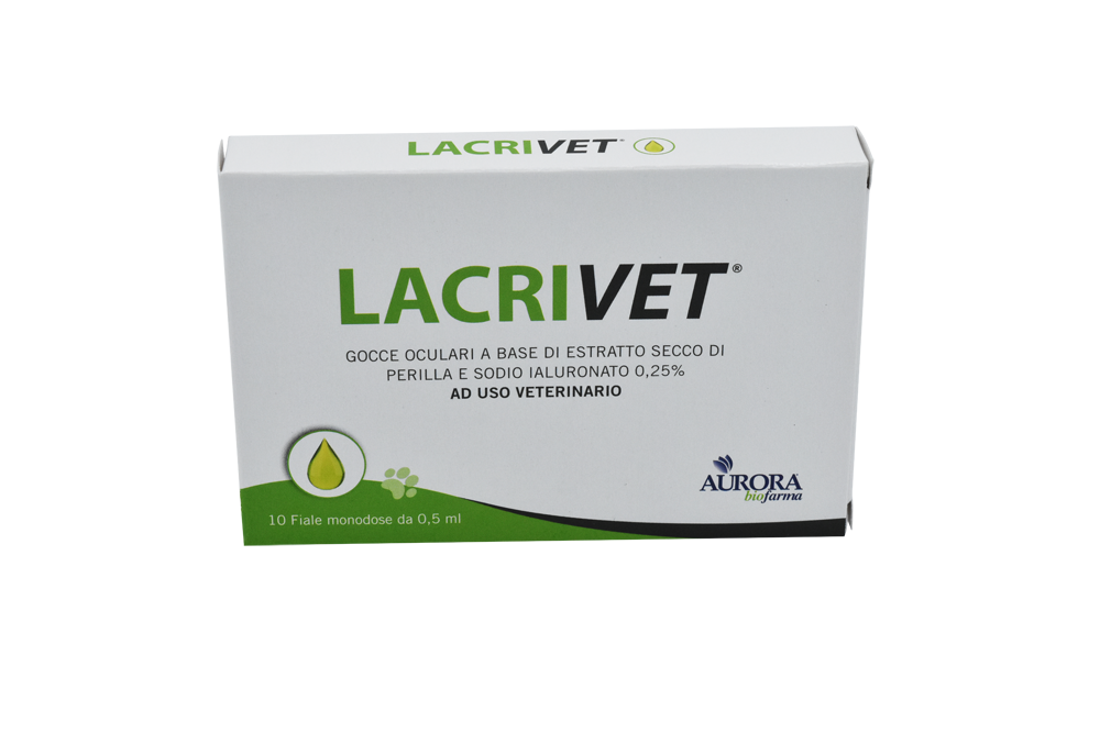 lacrivet lacrima artificiale a lunga durata lacrivet gtt oculare per cani e gatti - 10 fiale sterili da 0,5 ml senza conservanti e additivi - foto 1