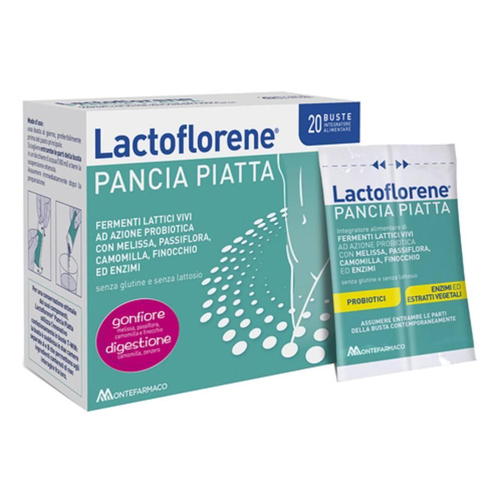 lactoflorene integratore alimentare lactoflorene pancia piatta con fermenti lattici e estratti vegetali per un benessere gastrointestinale ottimale - 20 bustine - foto 1