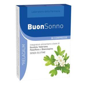 Integratore alimentare buonsonno 30 compresse con escolzia, valeriana e passiflora per favorire il sonno e il benessere mentale