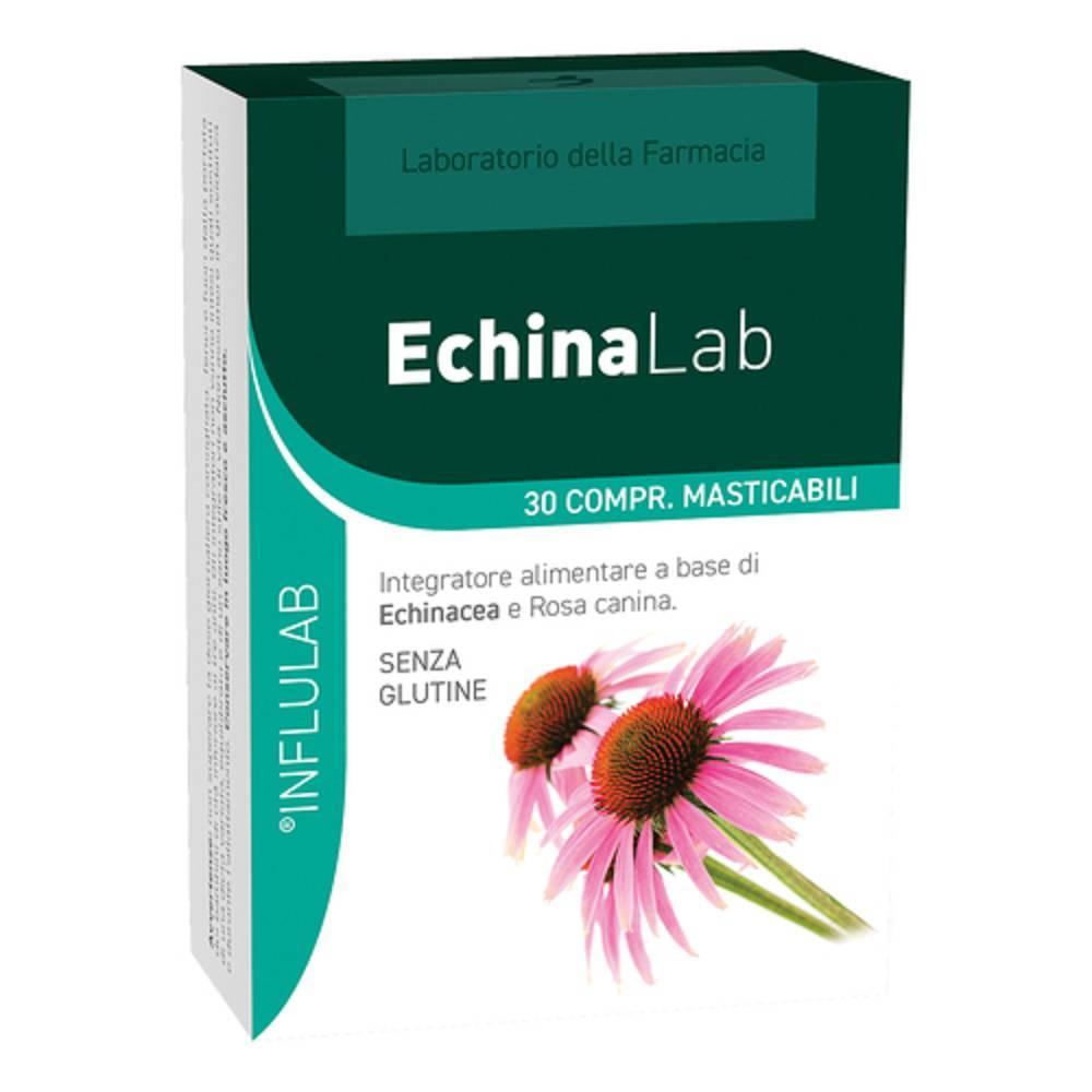 laboratorio della farmacia integratore alimentare echinalab 30 compresse masticabili per il sostegno delle difese immunitarie con echinacea e rosa canina - foto 1