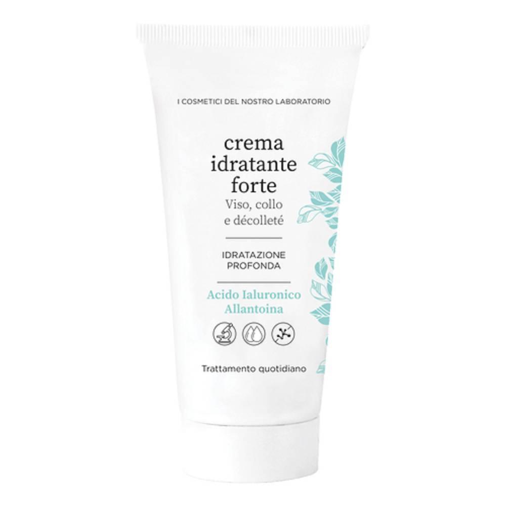 laboratorio della farmacia crema idratante forte per viso, collo e décolleté con acido ialuronico - 30ml - efficacia testata per pelli sensibili - foto 1
