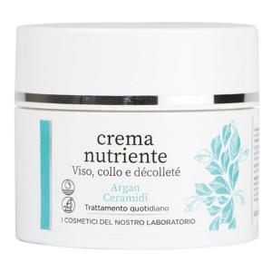 Crema nutriente per viso, collo e décolleté 30ml - emulsione idratante con oli emollienti e fito-ceramidi per pelli sensibili