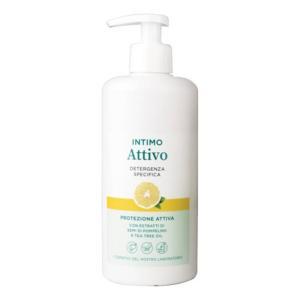 Detergente per igiene intima attivo 500ml con semi di pompelmo e tea tree oil, ph acido, alta tollerabilità e protezione efficace