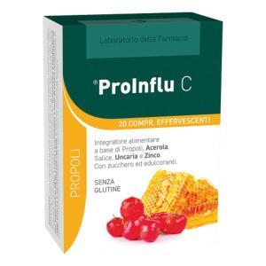 Integratore alimentare effervescente ldf proinflu c con propoli, vitamina c, acerola e zinco per il sistema immunitario - 20 compresse