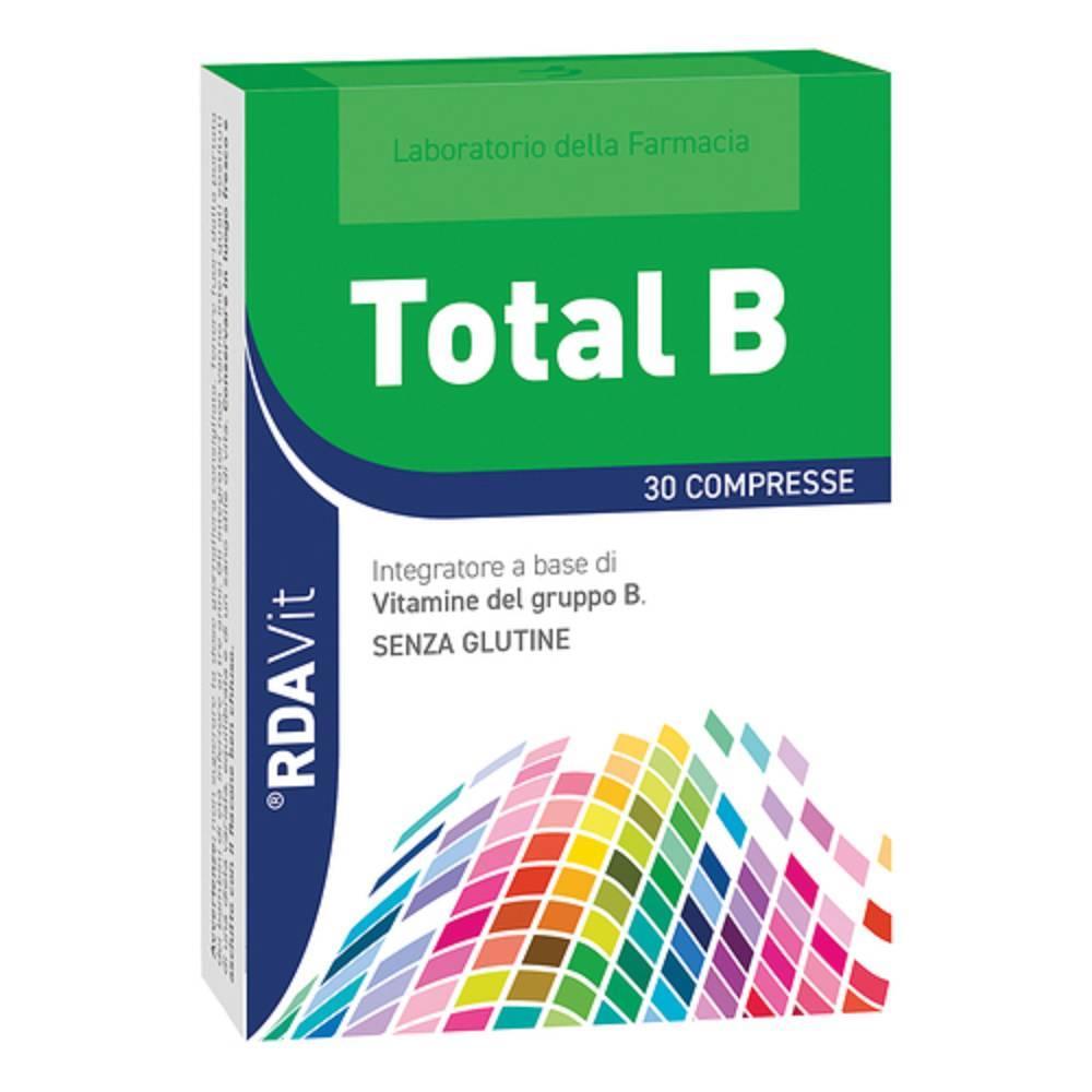 laboratorio della farmacia integratore alimentare rdavit total b 30 compresse - vitamine del gruppo b per un apporto nutrizionale completo e senza glutine - foto 1