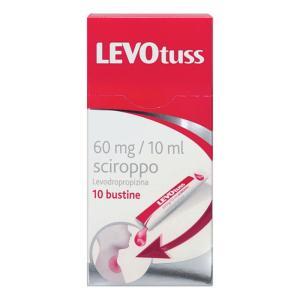 Sciroppo  60 mg/10 ml per la tosse - trattamento sintomatico per adulti e bambini sopra i 30 kg - 10 bustine