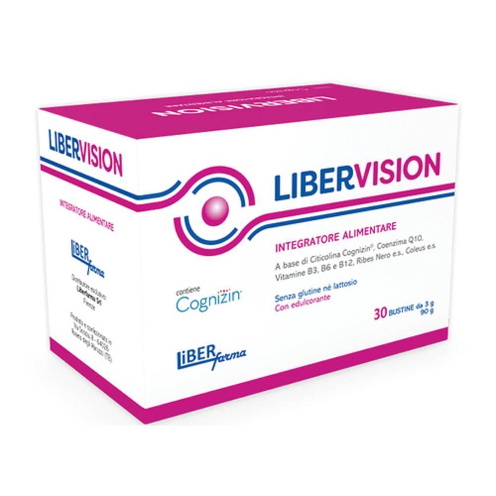 libervision integratore alimentare per il microcircolo e il sistema nervoso - libervision 30 bustine con citicolina, coenzima q10 e vitamine b6 e b12 - foto 1
