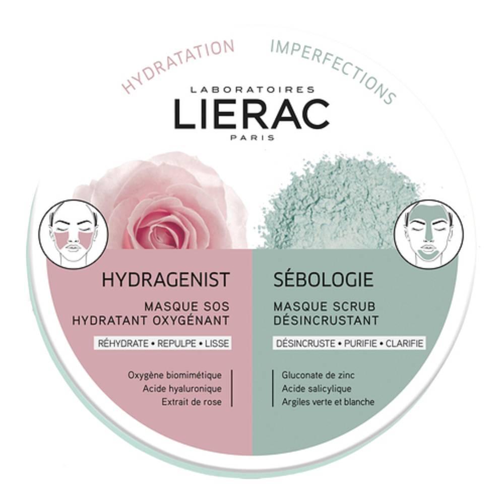 lierac maschera viso lierac hydragenist e sebologie: idratazione profonda e scrub purificante per una pelle perfetta - foto 1