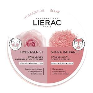 Maschera per il viso idratante e illuminante  hydragenist e supra radiance - trattamento s.o.s. e peeling doppia azione
