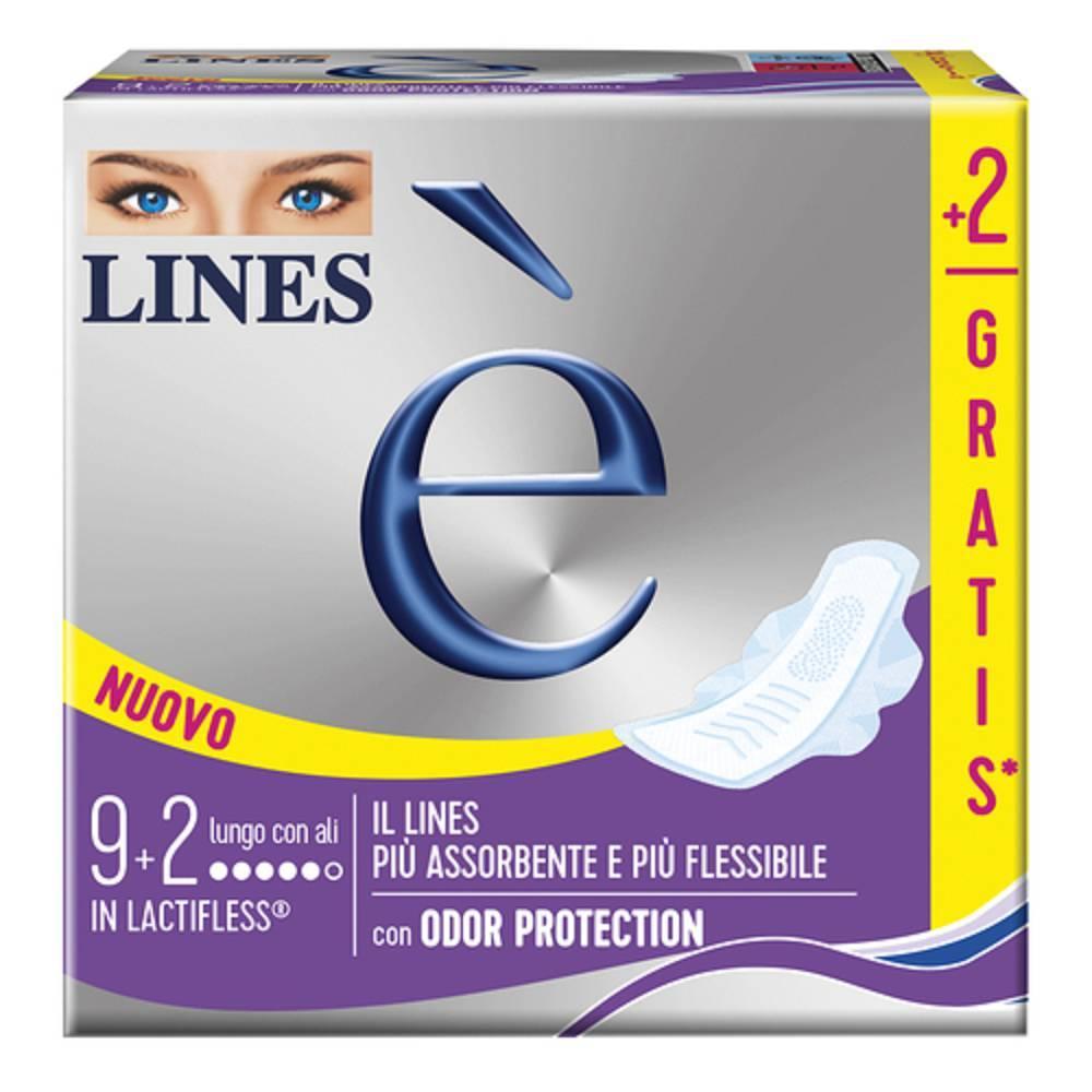 lines assorbenti esterni lines e lungo con 9+2 pezzi - massima assorbenza e flessibilità con odor protection per notte e flussi abbondanti - foto 1