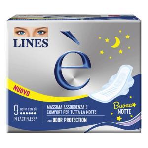 Assorbenti esterni  notte con ali - pacco da 9 pezzi con odor protection per flussi abbondanti e massima flessibilità