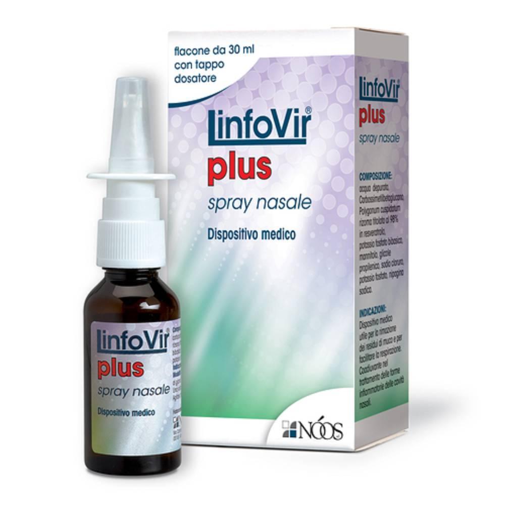 linfovir spray nasale linfovir plus 30 ml - dispositivo medico per respirazione e trattamento infiammatorio delle cavità nasali - foto 1