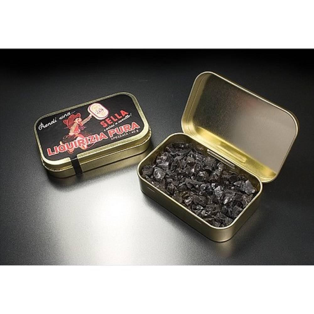 sella liquirizia pura spezzata 40g senza zucchero e aromi aggiunti - ideale per uso alimentare e infusi naturalmente gusto amaro - foto 1