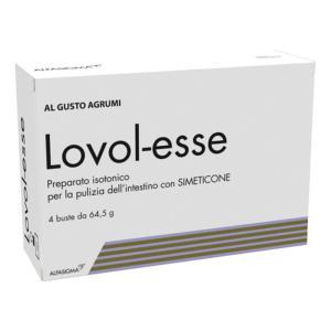 Preparato isotonico per pulizia intestinale lovol-esse 4 buste con simeticone per ridurre gonfiore e preparazione a esami e interventi
