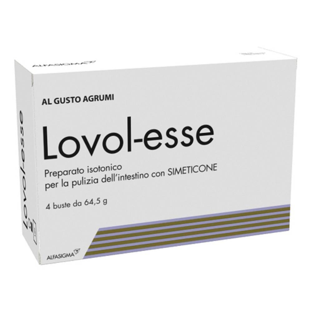 lovolesse preparato isotonico per pulizia intestinale lovol-esse 4 buste con simeticone per ridurre gonfiore e preparazione a esami e interventi - foto 1
