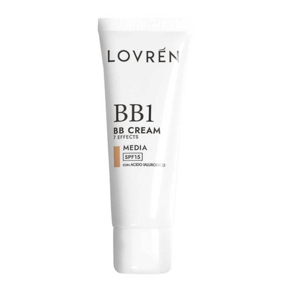 lovren bb cream media 25ml - crema idratante e uniformante per viso con spf 15, protezione e luminosità naturale - foto 1