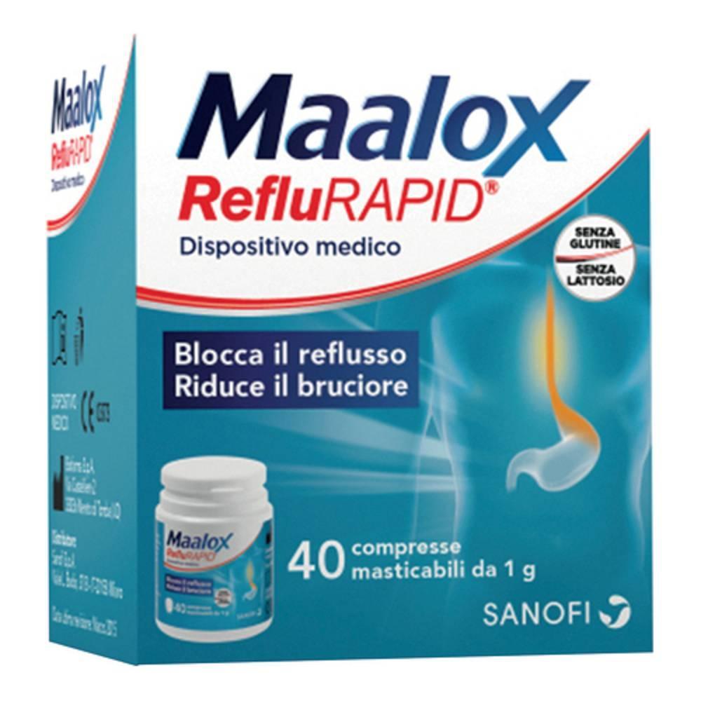 maalox maalox reflurapid 40 compresse masticabili per il trattamento del reflusso gastroesofageo e sintomi correlati - foto 1