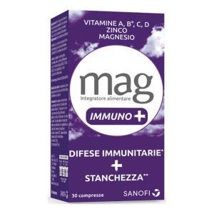 Integratore alimentare  immuno+ 30 compresse per supporto al sistema immunitario e riduzione della stanchezza e affaticamento