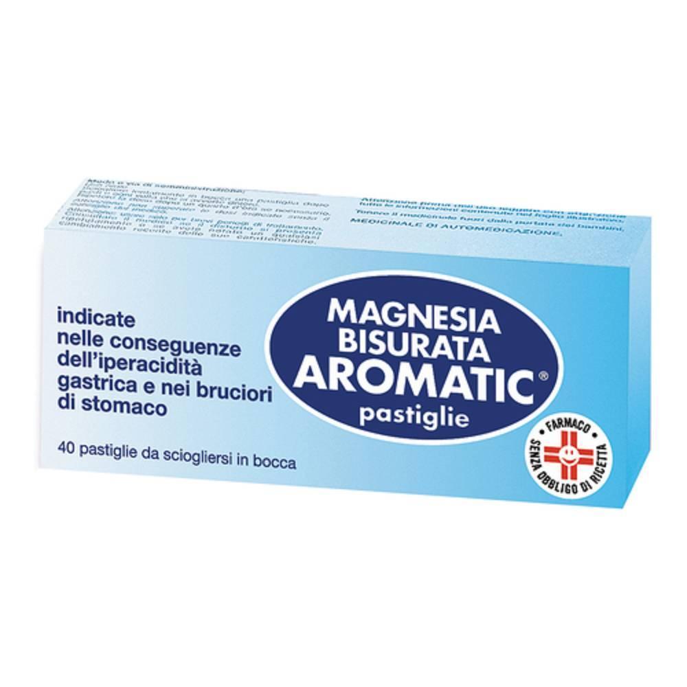 magnesia bisurata magnesia bisurata aromatica 40 compresse - trattamento sintomatico iperacidità e digestione con magnesio e calcio - foto 1
