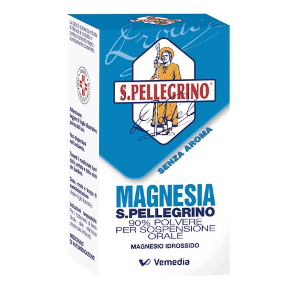 magnesia san pellegrino magnesia 90% in polvere per sospensione orale e 45% in polvere effervescente al limone: sollievo per la stitichezza e la digestione sana - foto 1