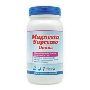 Integratore di magnesio supremo donna 150g con vitamina d3, k2 e b12 per il benessere femminile nelle diverse fasi della vita