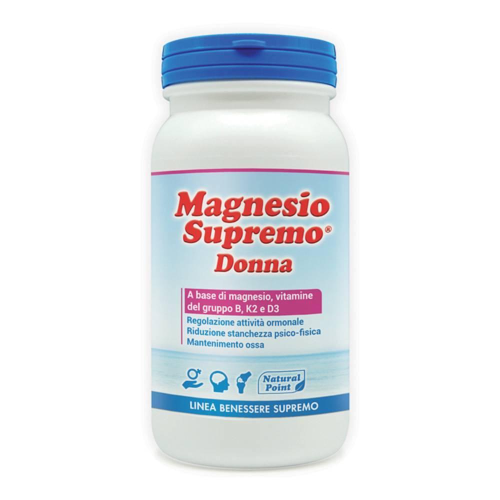 natural point integratore di magnesio supremo donna 150g con vitamina d3, k2 e b12 per il benessere femminile nelle diverse fasi della vita - foto 1
