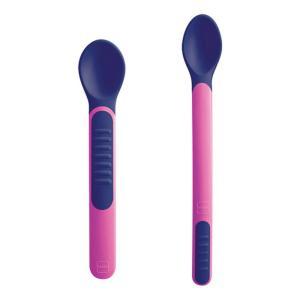 Cucchiaini  heat sensitive con coperchio femmina per bambini - posate che cambiano colore per la pappa 6+ mesi