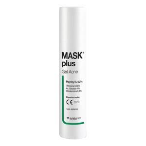Mask plus gel 50ml per acne - gel purificante idratante senza alcool per pelle grassa e acneica con acido glicolico e retinoico