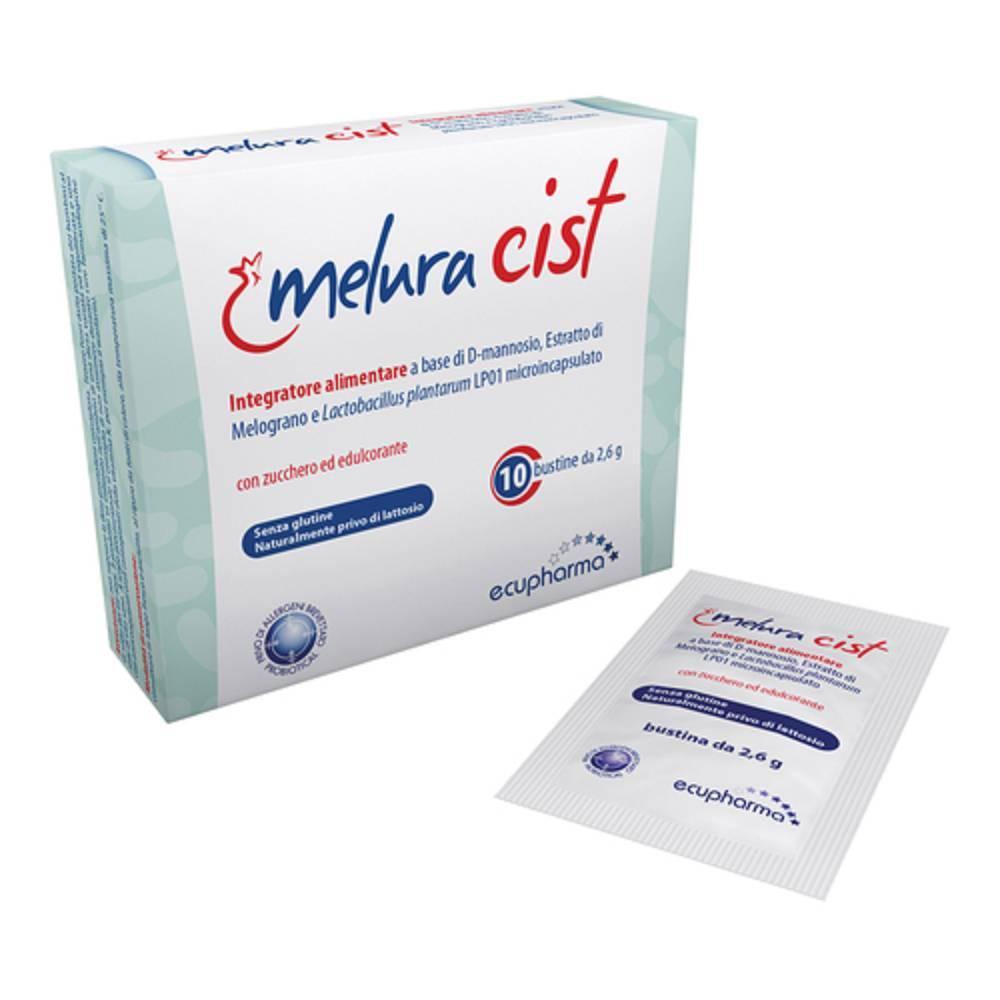 melucra integratore alimentare melura cist per benessere uro-genitale con d-mannosio, melograno e lactobacillus plantarum - 10 bustine da 2,6 g - foto 1 melucra integratore alimentare melura cist per benessere uro-genitale con d-mannosio, melograno e lactobacillus plantarum - 10 bustine da 2,6 g - foto 1