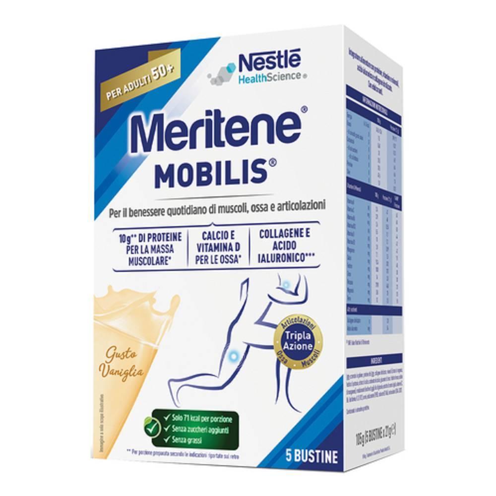 meritene integratore alimentare meritene mobilis vaniglia per muscoli, ossa e articolazioni - formula completa senza zuccheri aggiunti e glutine - foto 1