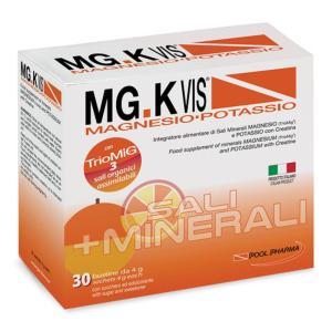 Integratore di sali minerali mgk vis orange con magnesio e potassio per equilibrio idrico e recupero energetico - 30 bustine