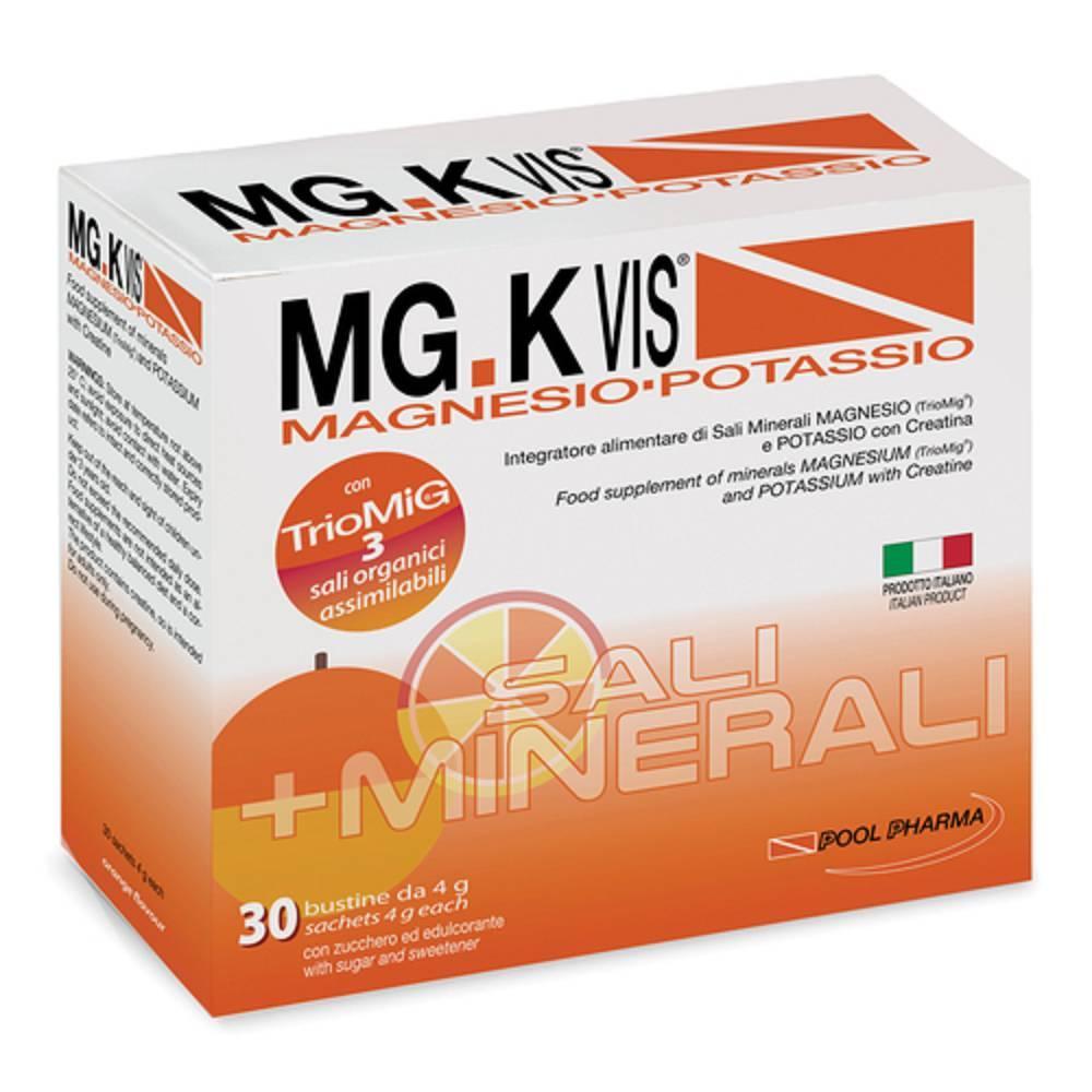 mg.k vis integratore di sali minerali mgk vis orange con magnesio e potassio per equilibrio idrico e recupero energetico - 30 bustine - foto 1