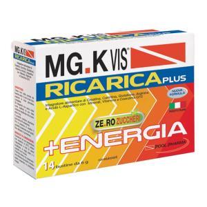 Integratore alimentare mgk vis ricarica plus 14 bustine - creatina, carnitina, vitamine e minerali per energia e benessere