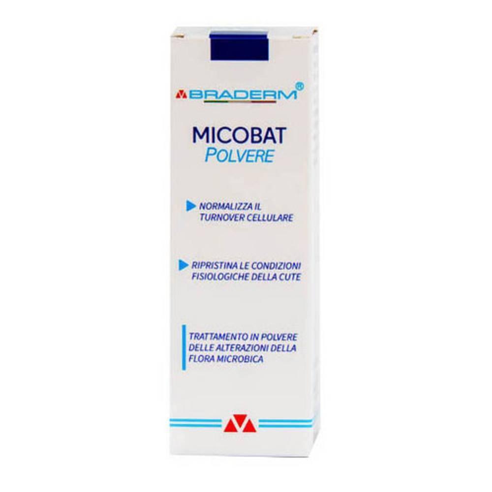 micobat trattamento e prevenzione di dermatiti e infezioni cutanee - micobat polvere 75g per intertrigini e iperidrosi - foto 1 micobat trattamento e prevenzione di dermatiti e infezioni cutanee - micobat polvere 75g per intertrigini e iperidrosi - foto 1