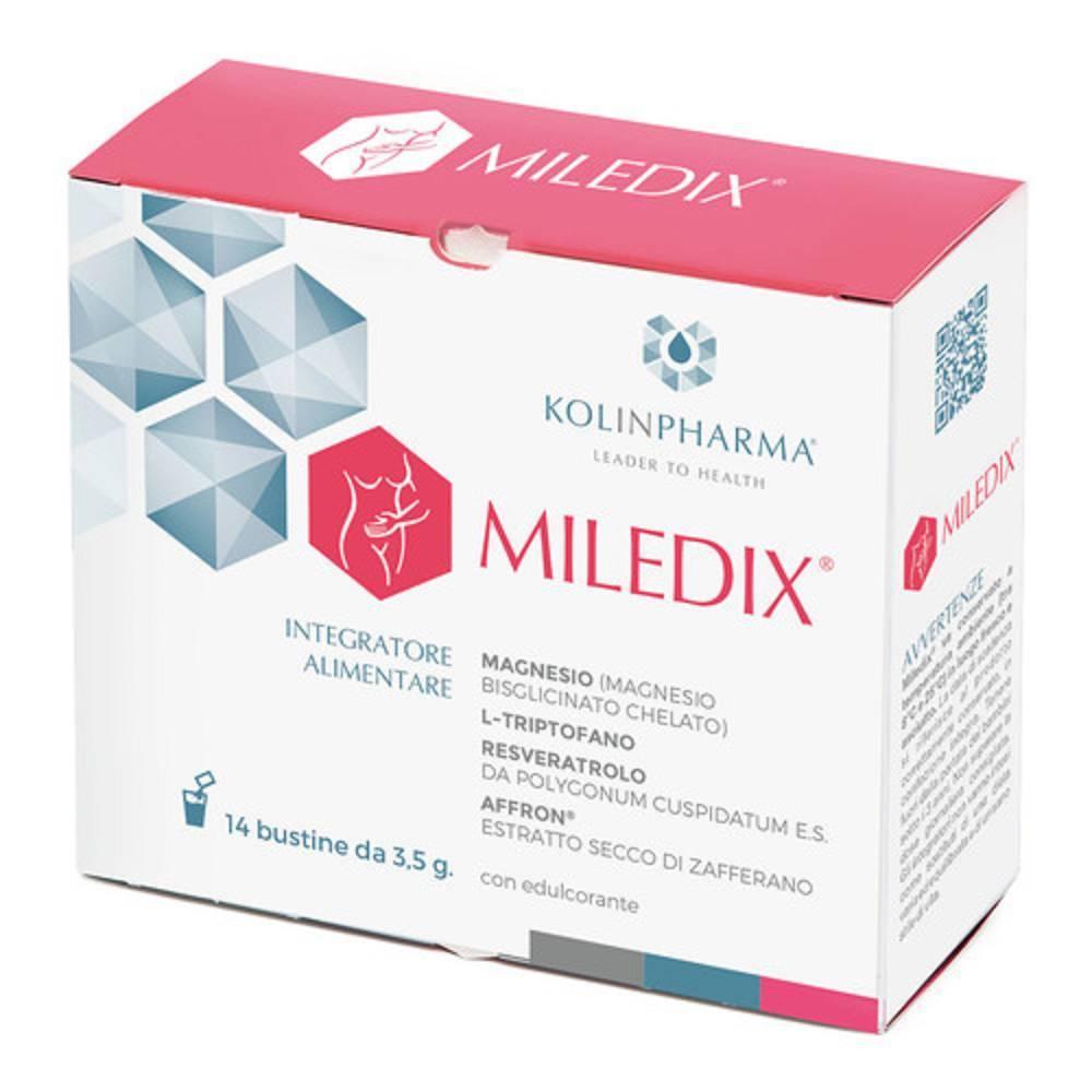 miledix integratore alimentare miledix 14 bustine con magnesio e l-triptofano per il supporto del ciclo mestruale e del tono dell'umore - foto 1
