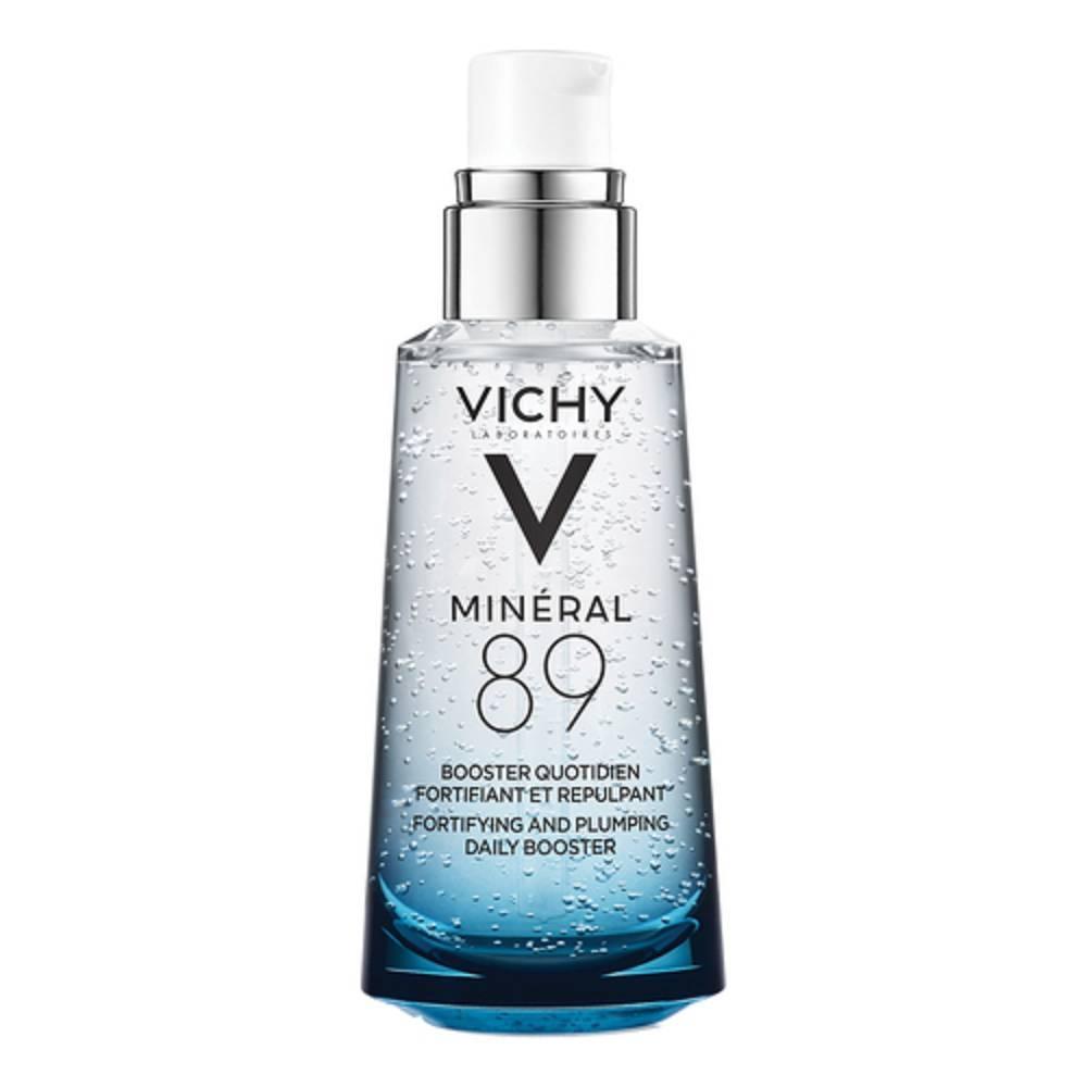 vichy siero idratante mineral 89 50ml - acqua termale mineralizzante e acido ialuronico per una pelle tonificata e radiosa - foto 1