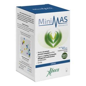 Integratore alimentare minimas advanced per il benessere cardiovascolare e il controllo della pressione sanguigna con olivo, biancospino e goji