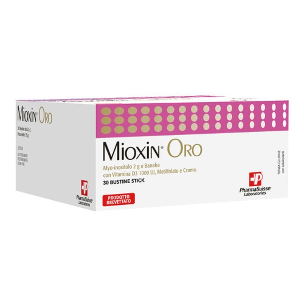 pharmasuisse laboratoires integratore alimentare mioxin oro 30 bustine con myo-inositolo, vitamina d3 e metilfolato per donne in gravidanza e fertilità - foto 1
